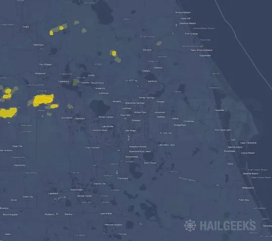 Hail map for Orlando, FL