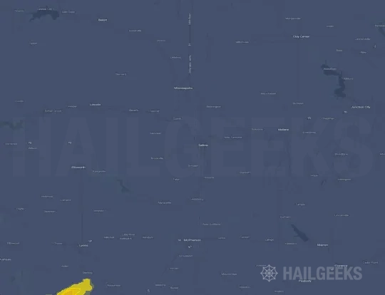 Hail map for Salina, KS on Mar 6, 2024