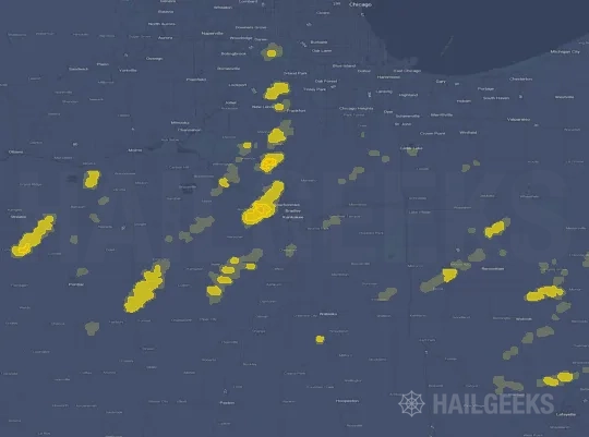 Hail map for Kankakee, IL