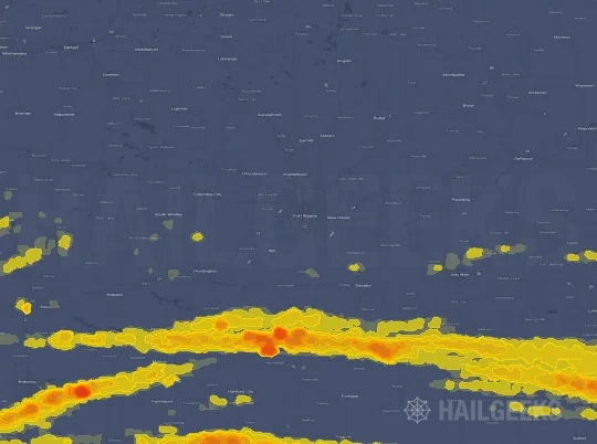 Hail map for Fort Wayne, IN