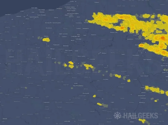 Hail map for Canton, OH