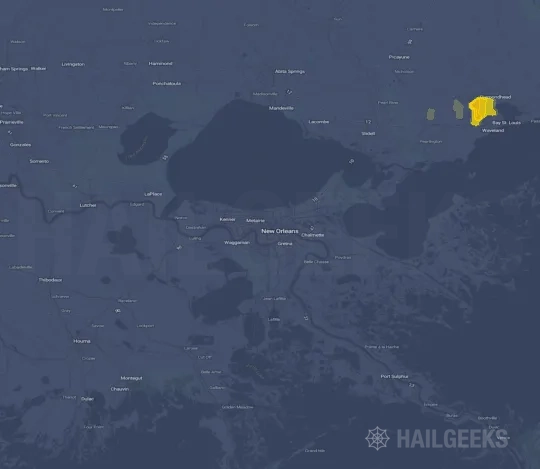 Hail map for New Orleans, LA