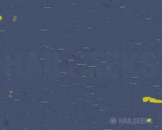Hail map for Oklahoma City, OK