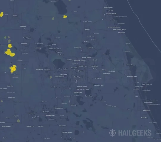 Hail map for Orlando, FL on May 5, 2024