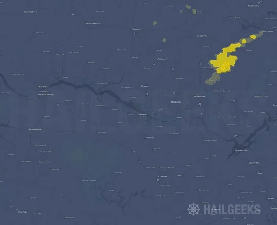 Hail map for Decatur, AL