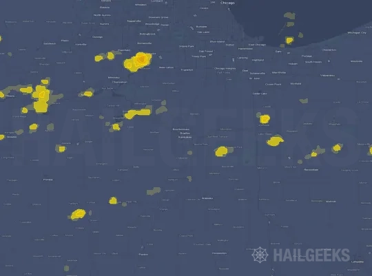 Hail map for Kankakee, IL