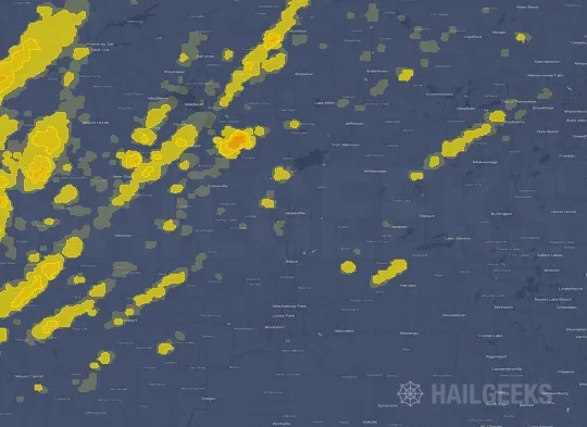 Hail map for Janesville, WI