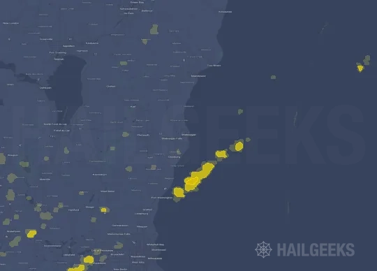 Hail map for Sheboygan, WI on May 21, 2024