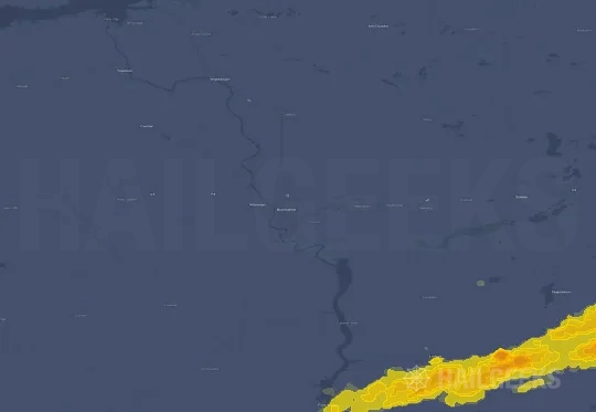Hail map for Bismarck, ND
