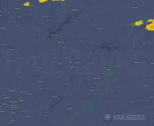 Hail map for Gadsden, AL