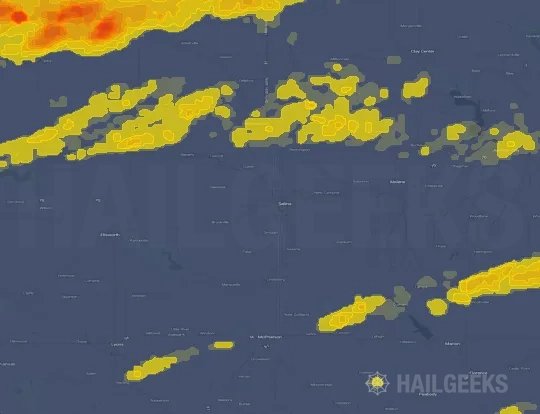 Hail map for Salina, KS