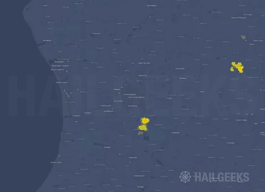 Hail map for Grand Rapids, MI