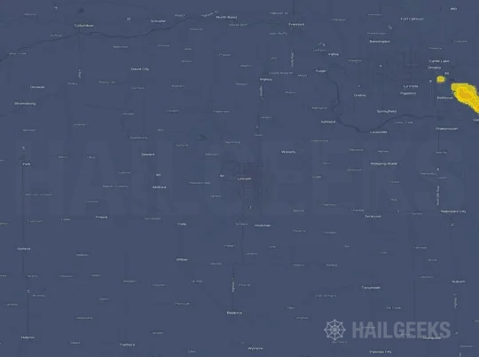 Hail map for Lincoln, NE