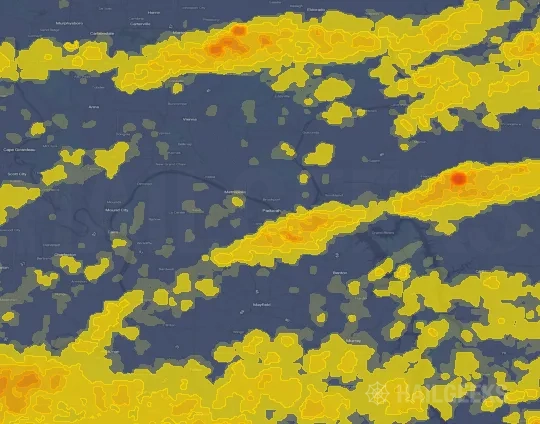 Hail map for Paducah, KY