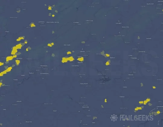 Hail map for Roanoke, VA