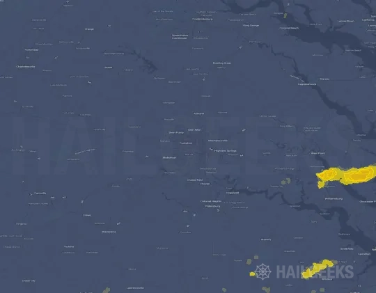 Hail map for Richmond, VA