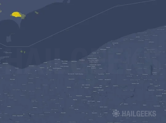 Hail map for Cleveland, OH