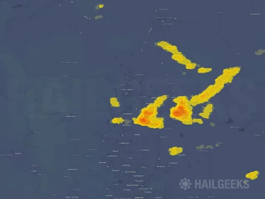 Hail map for Fort Collins, CO