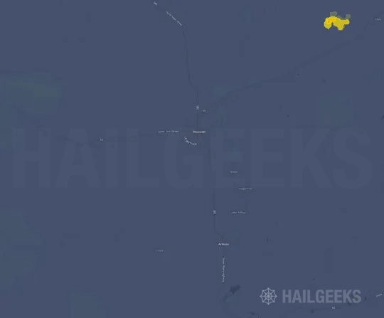 Hail map for Roswell, NM
