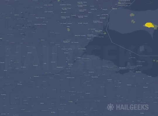 Hail map for Toledo, OH
