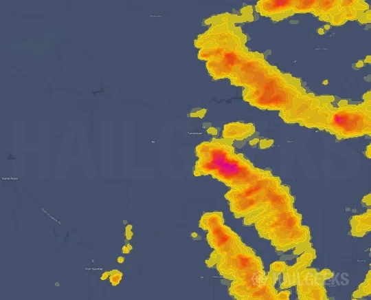 Hail map for Tucumcari, NM