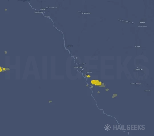 Hail map for Eagle Pass, TX