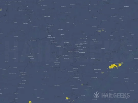 Hail map for Pittsburgh, PA