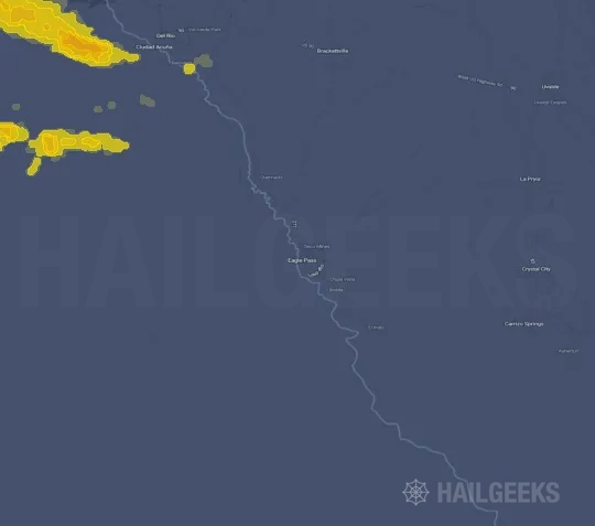 Hail map for Eagle Pass, TX