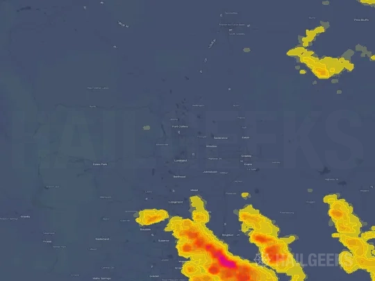 Hail map for Fort Collins, CO