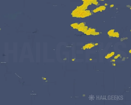 Hail map for Tucumcari, NM