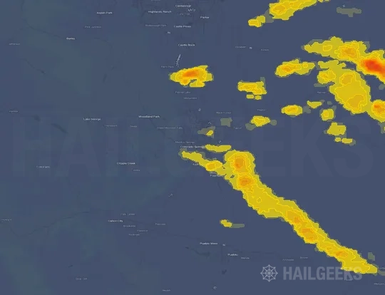 Hail map for Colorado Springs, CO