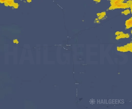 Hail map for Roswell, NM