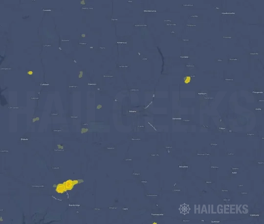 Hail map for Albany, GA