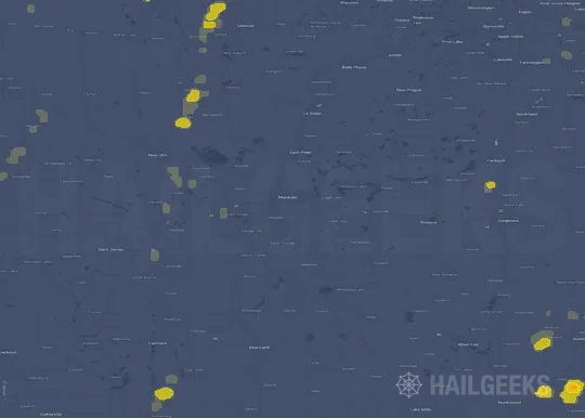 Hail map for Mankato, MN