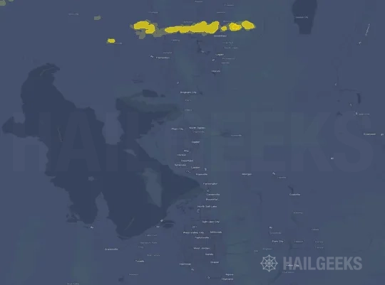 Hail map for Ogden, UT