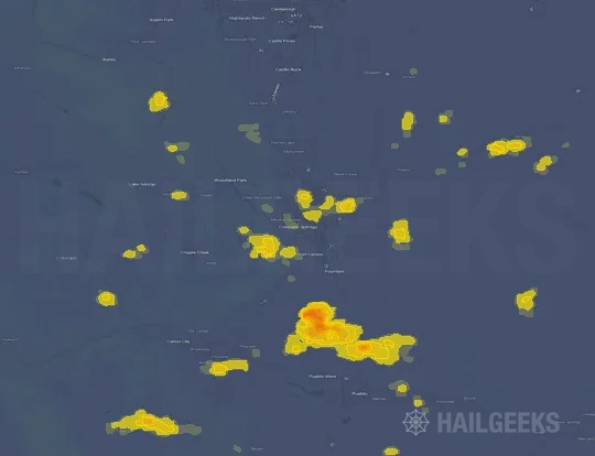 Hail map for Colorado Springs, CO