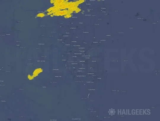 Hail map for Denver, CO