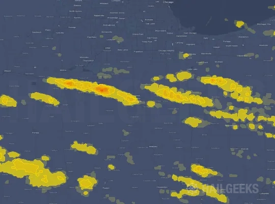 Hail map for Kankakee, IL