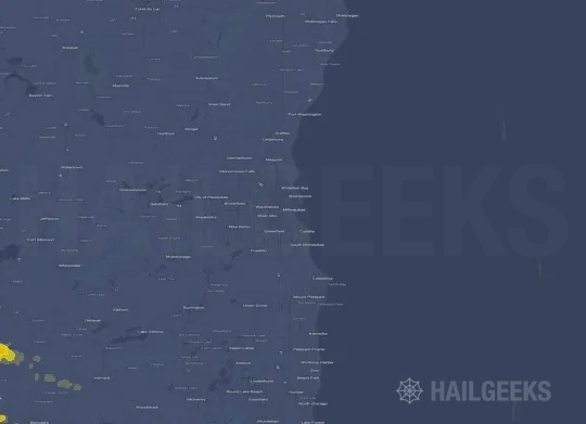 Hail map for Milwaukee, WI on Jun 13, 2024