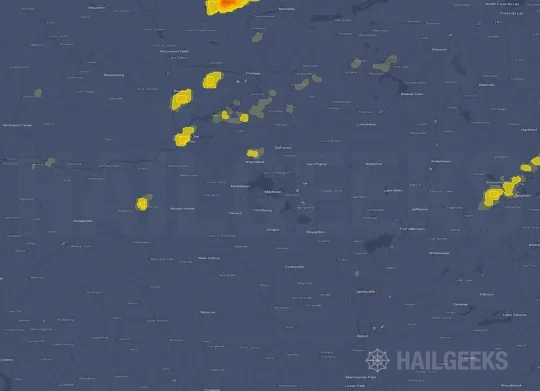Hail map for Madison, WI