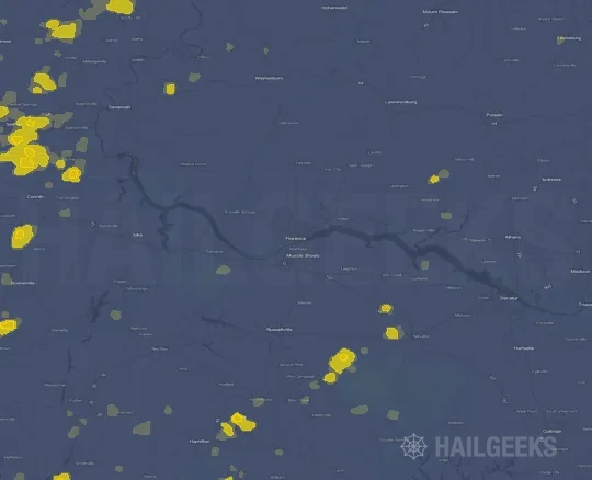 Hail map for Florence, AL