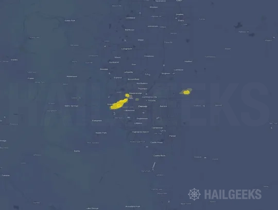 Hail map for Denver, CO