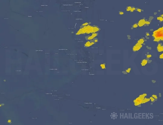 Hail map for Colorado Springs, CO