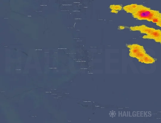 Hail map for Colorado Springs, CO