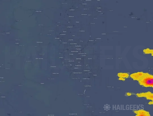 Hail map for Denver, CO