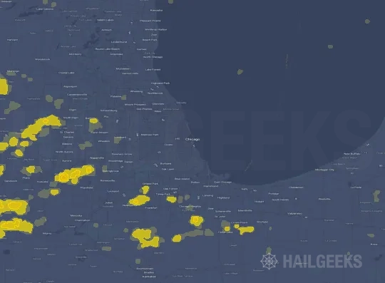 Hail map for Chicago, IL