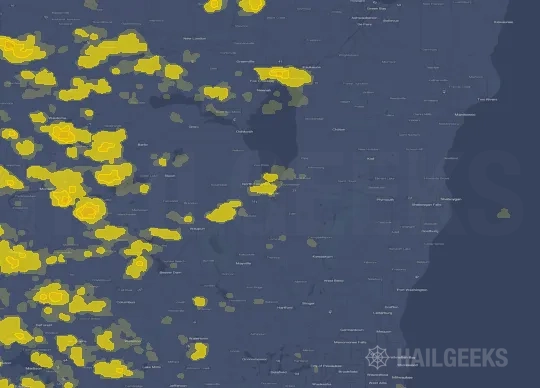 Hail map for Fond du Lac, WI