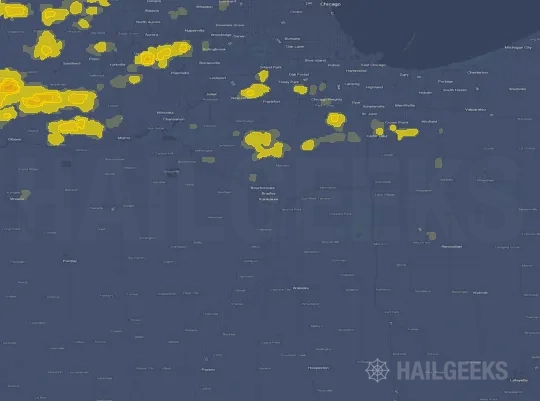 Hail map for Kankakee, IL