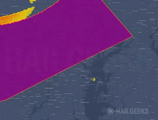 Hail map for Baltimore, MD