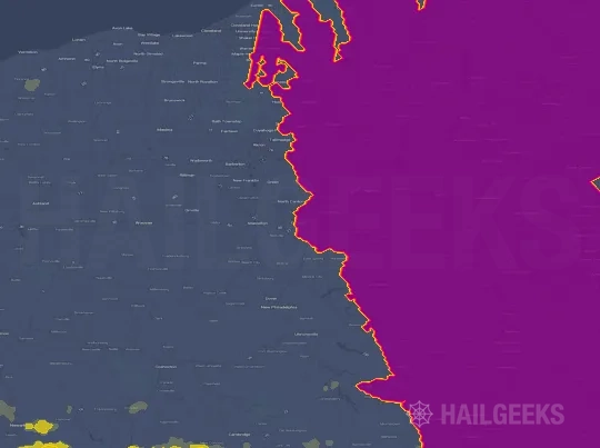 Hail map for Canton, OH
